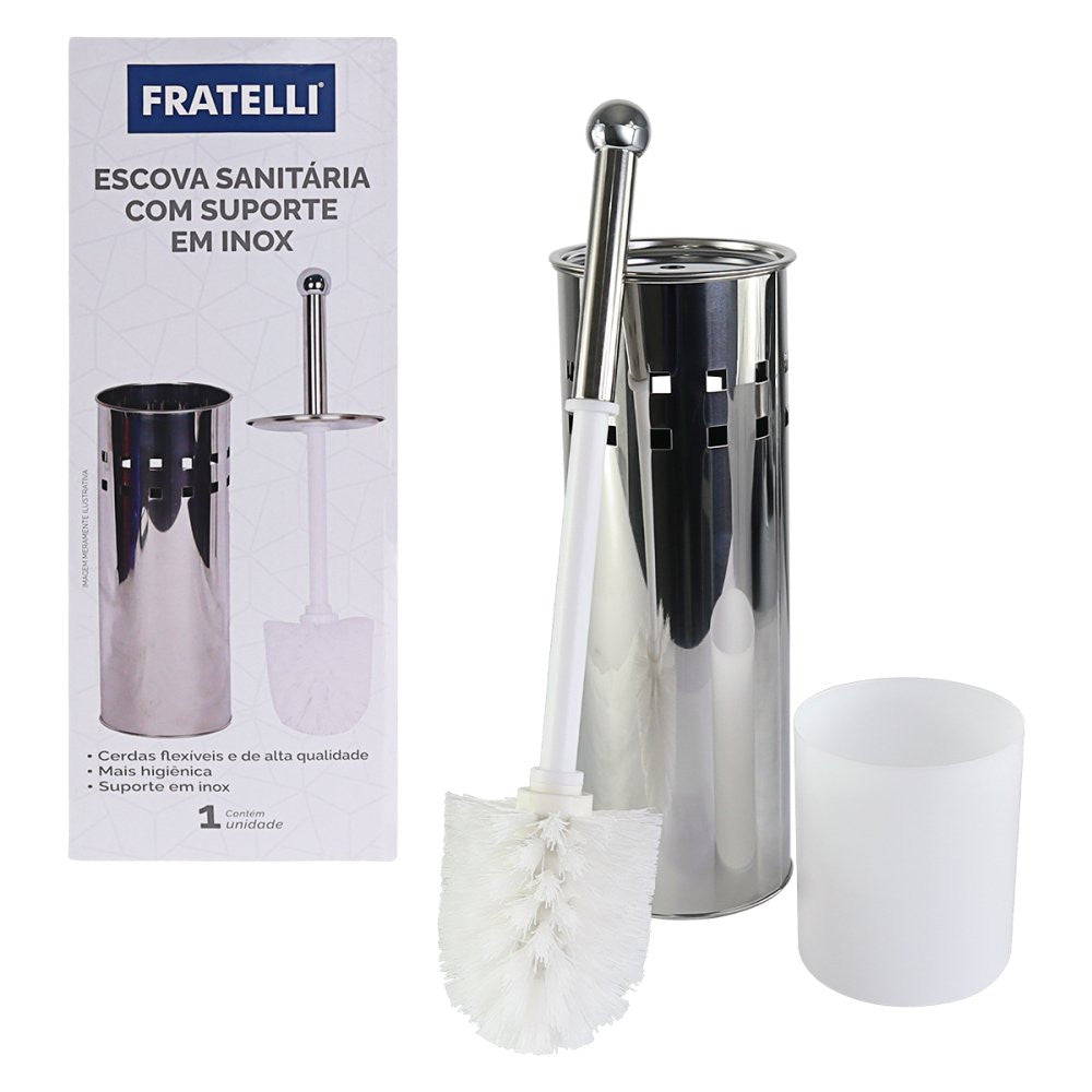 Escova Sanitaria Inox Com Suporte