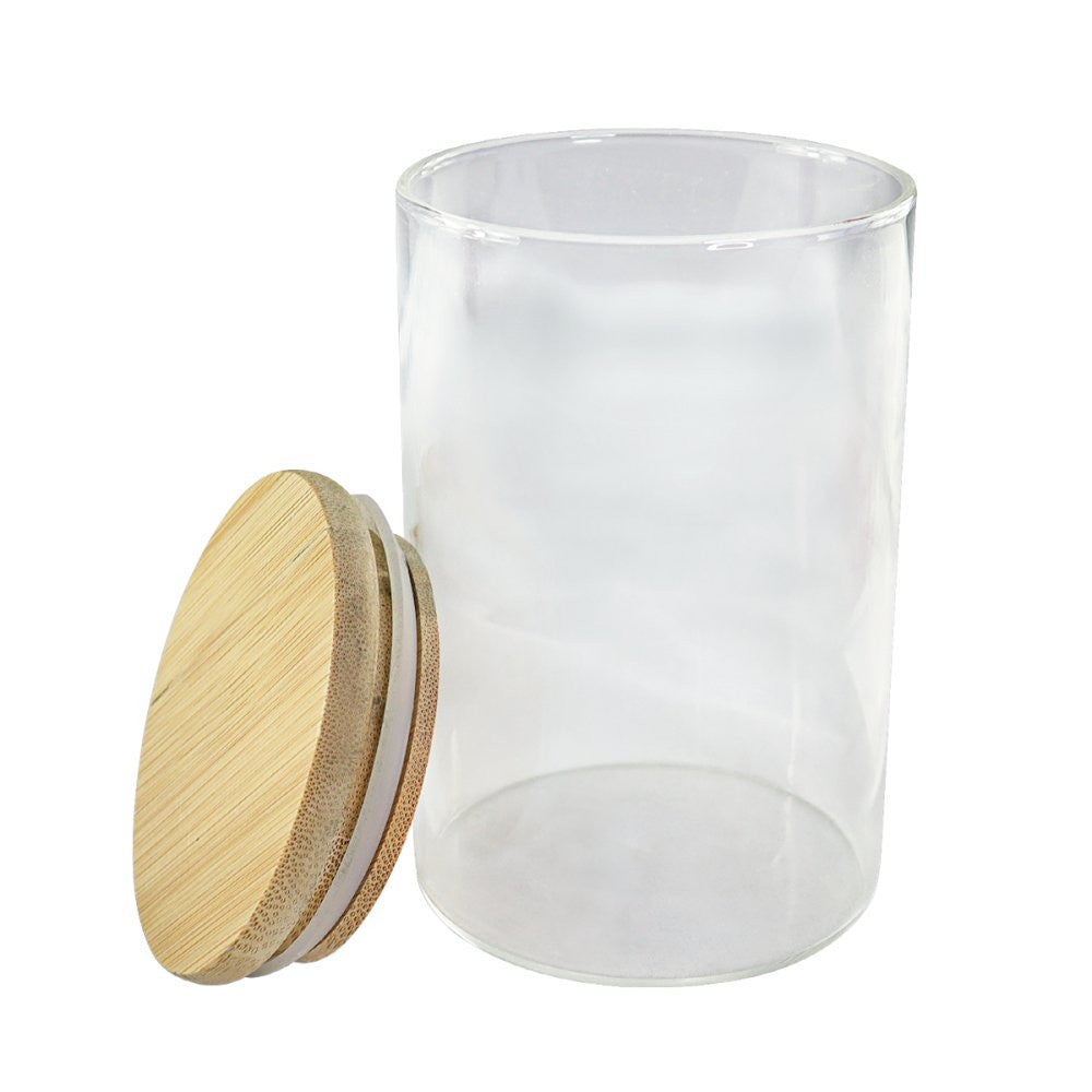 Pote para Mantimentos com Tampa de Bambu 450ml