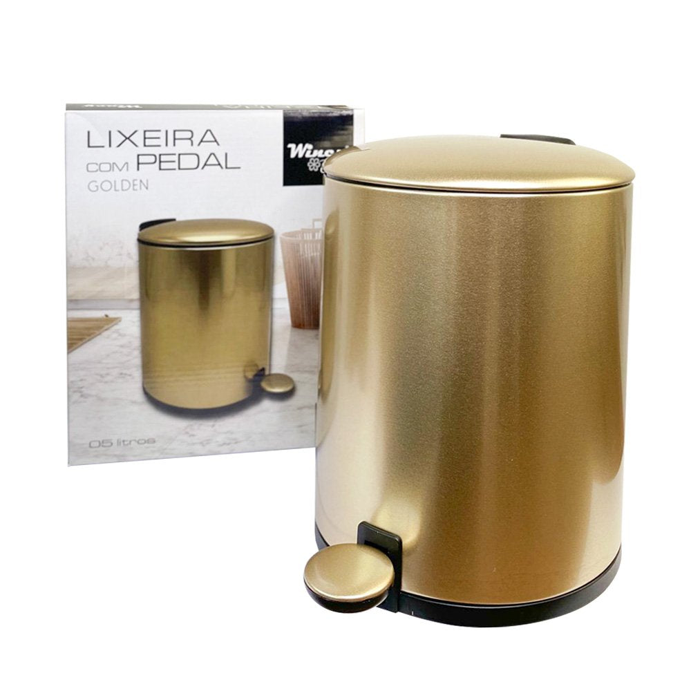 Lixeira com Pedal Gold- 5 Litros